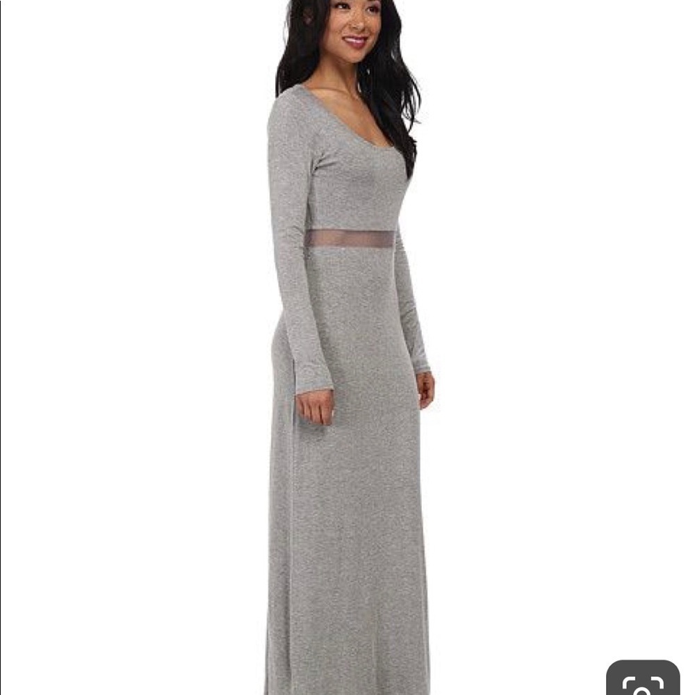 BCBGENERATION Grey Mesh Insert Dress